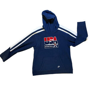 Nike‎ Team USA Olympic Basketball Hoodie Youth L older Nike Team USA Fleece Blue